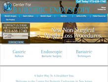 Tablet Screenshot of centerforbariatricendoscopy.com
